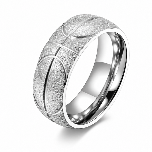 Stainless Steel Basketball Sports Band Ring