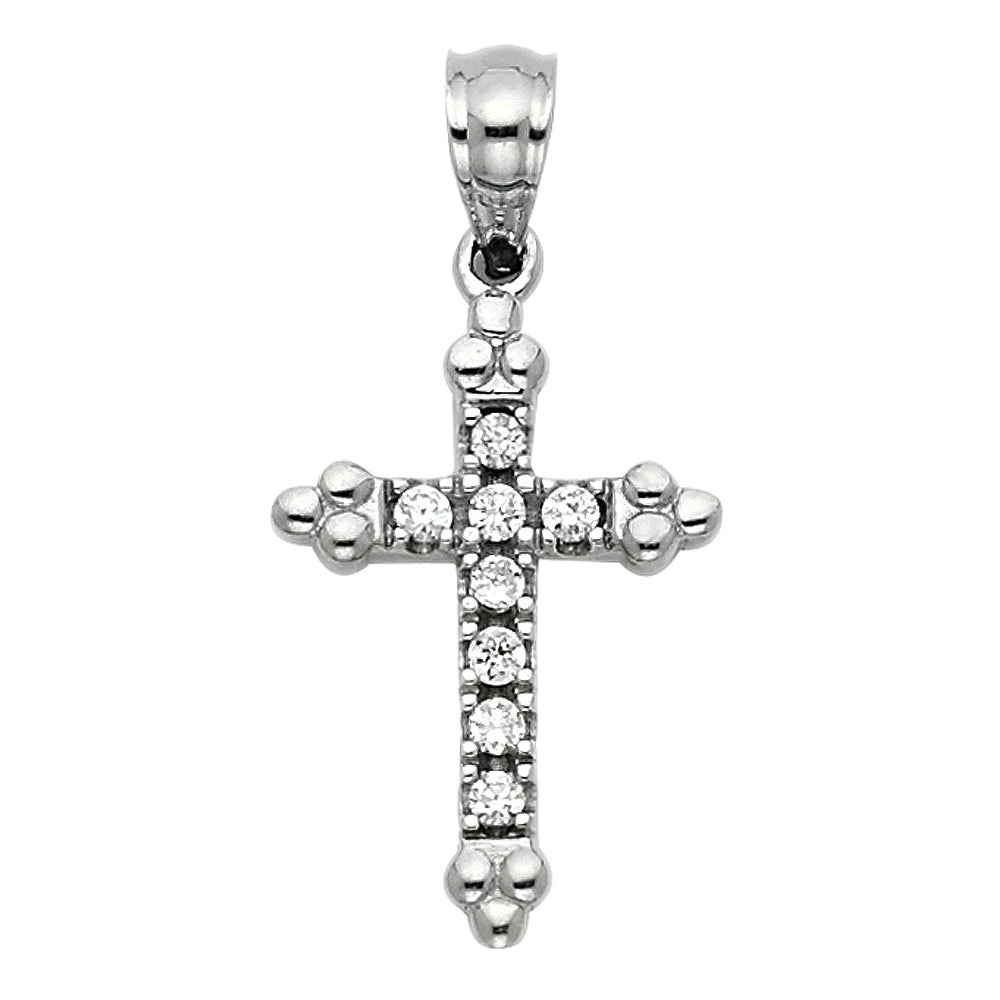 14k Yellow Gold Protect and Guide First Cross Pendant Sacrament Charm