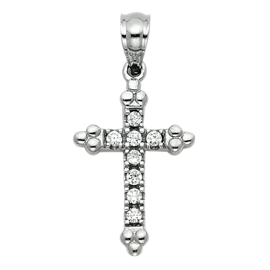 14k Yellow Gold Protect and Guide First Cross Pendant Sacrament Charm