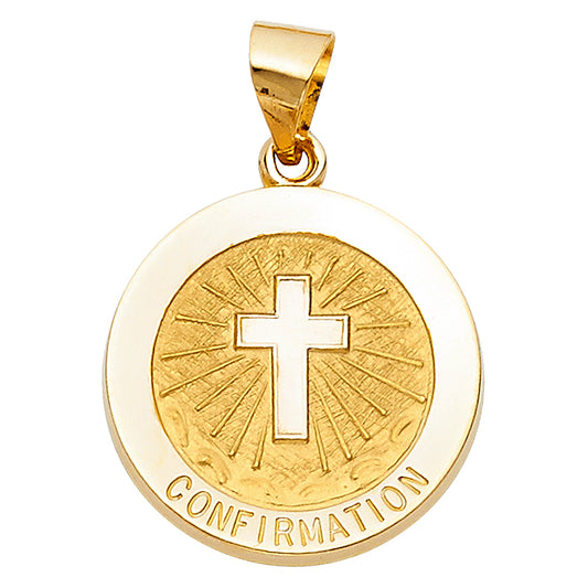 14k Yellow Gold Ceremony of Faith Children's Confirmation Gift Pendant Charm