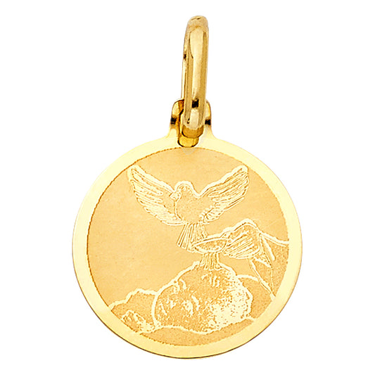 14k Yellow Gold Roman Catholic Present Holy Baptism Sacred Sacrament Pendant