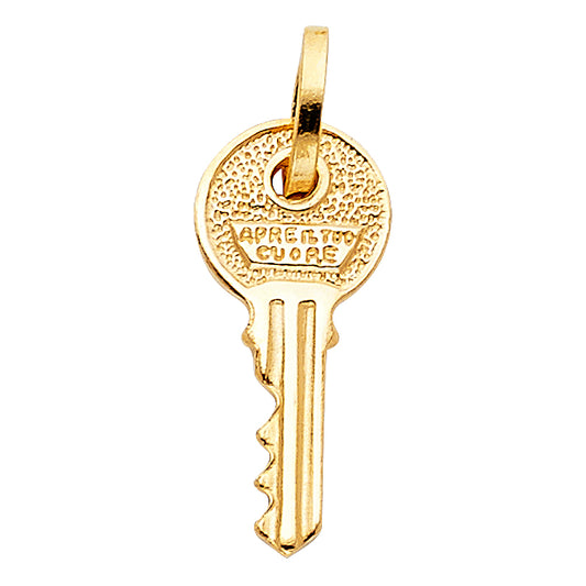 14k Yellow Gold I Love You Key to My Heart Pendant Congratulations Charm