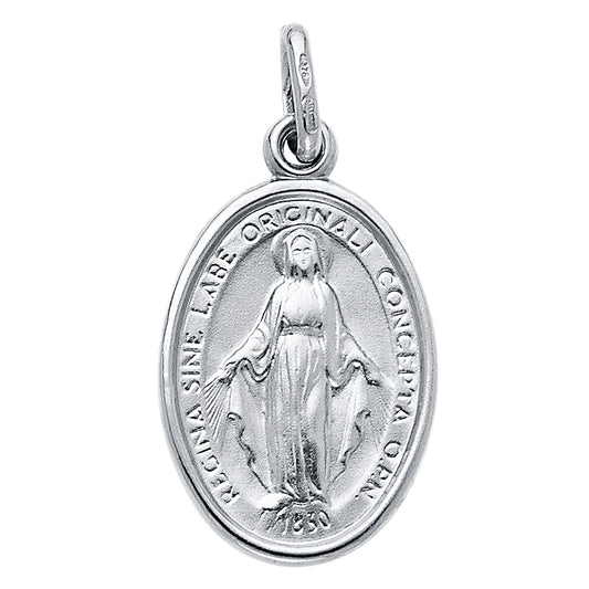 14k Yellow Gold Oren Por Nosotros Reina Concebida Sin Pecado Original Pendant
