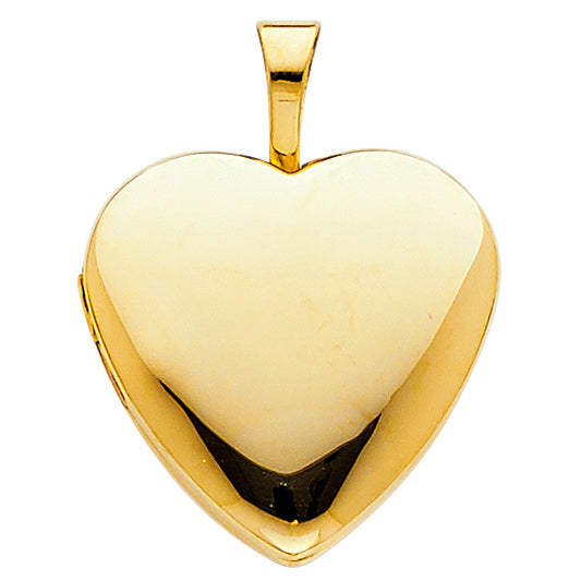 14k Yellow Gold Classic Anniversary Present Adorable Heart Locket Pendant Charm