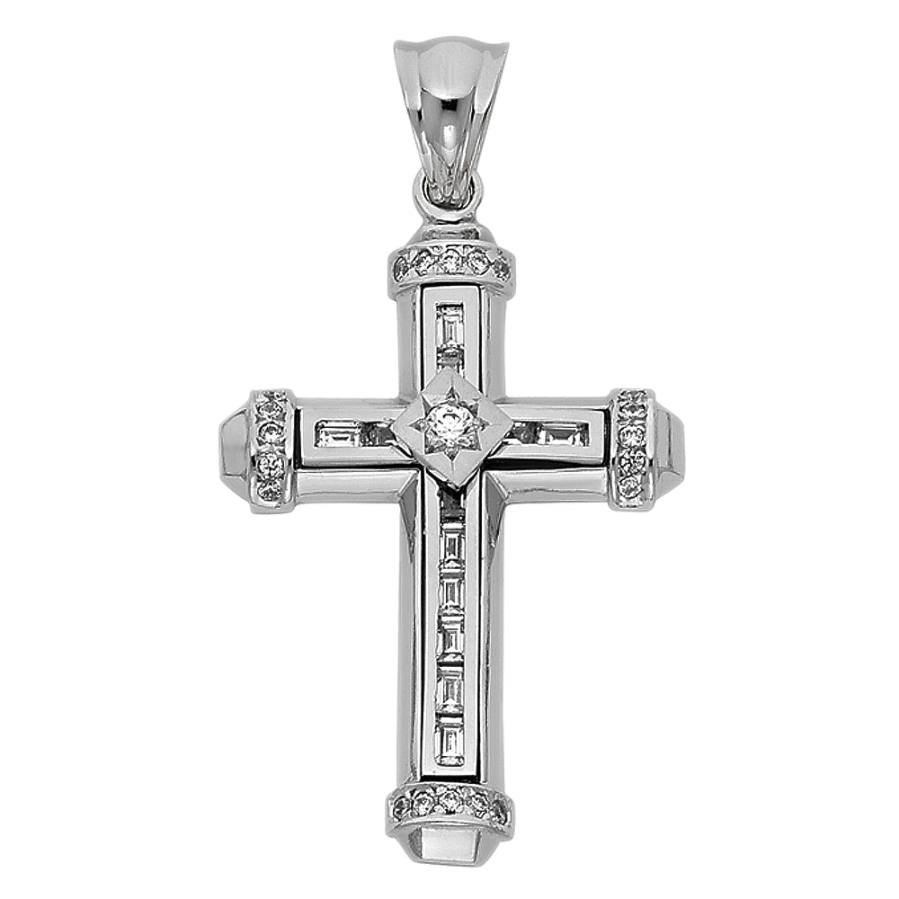 14k Yellow Gold New Life Believer's Cross of Christ Pendant Radiant Style Charm