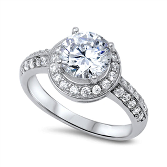 Elegant Bridal Engagement Wedding Ring New .925 Sterling Silver Band Sizes 5-10