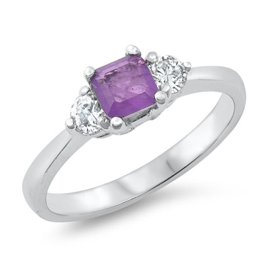 Lavender CZ Wholesale Promise Ring New .925 Sterling Silver Band Sizes 4-10