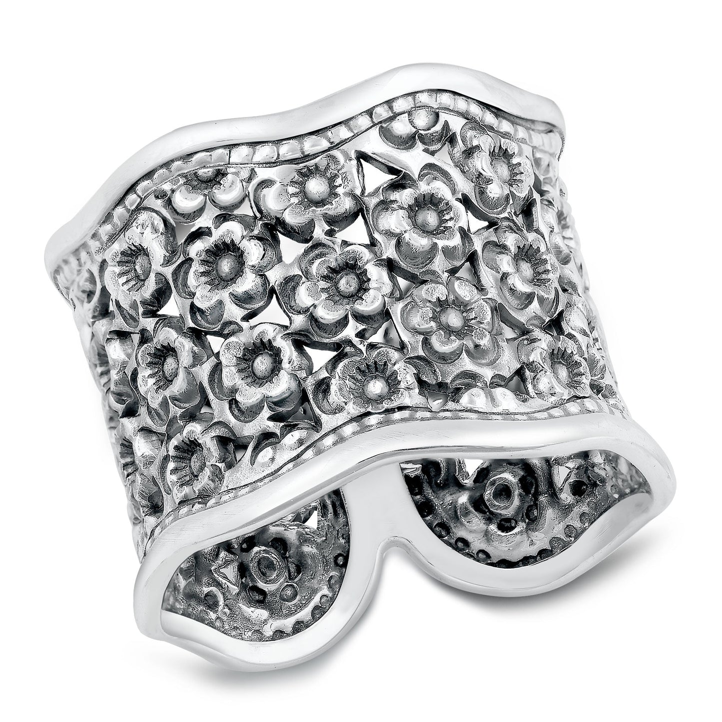 Sterling Silver Bali Cocktail Ring