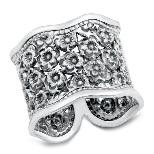 Sterling Silver Bali Cocktail Ring