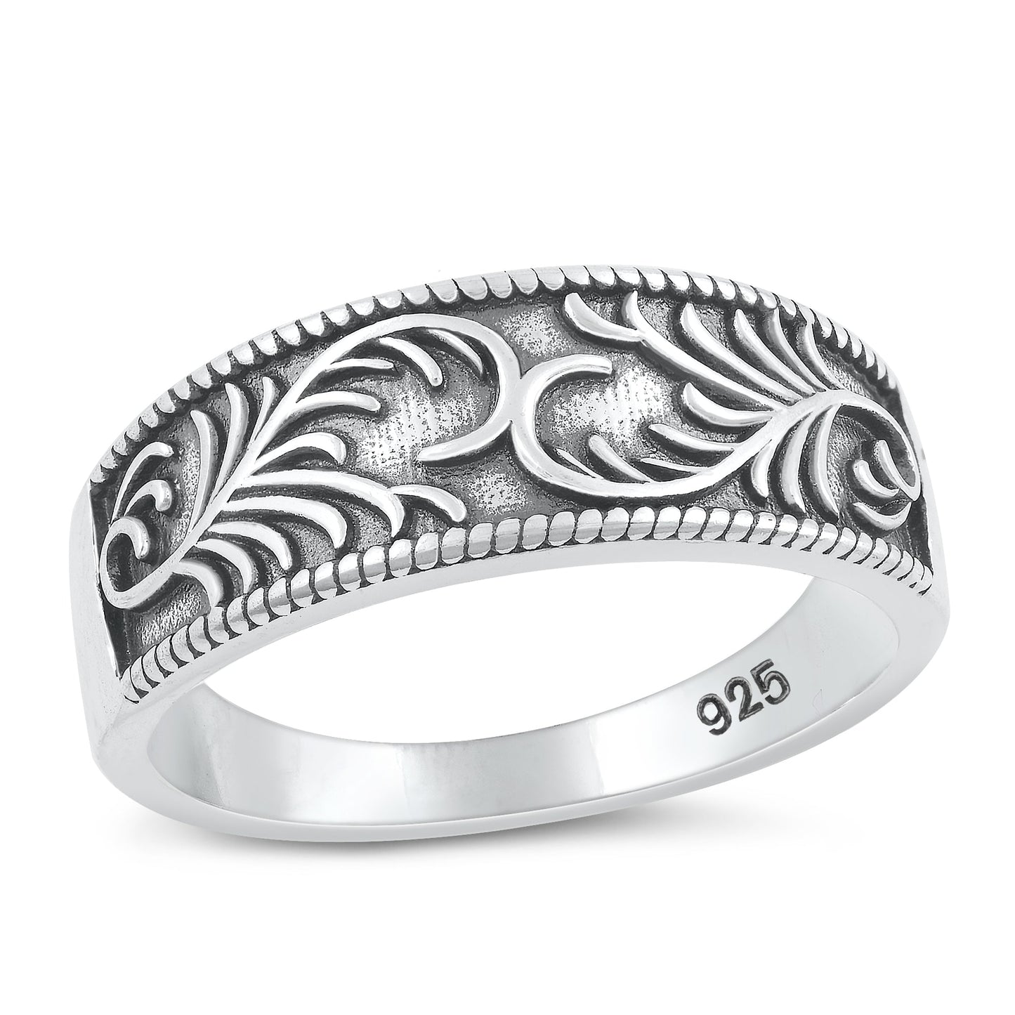 Sterling Silver Vines Ring