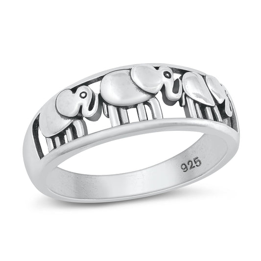 Sterling Silver Elephant Ring