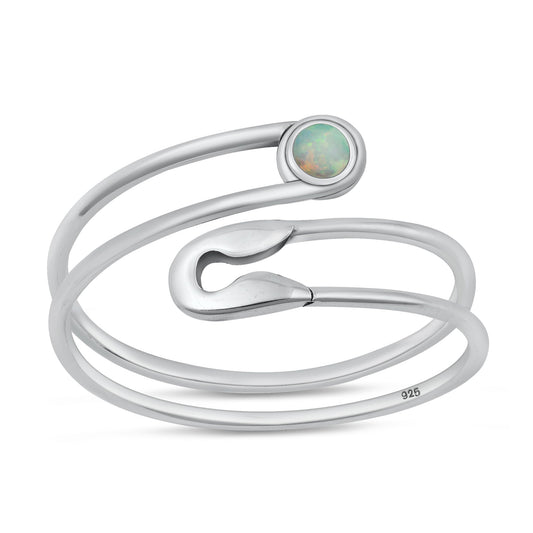 Sterling Silver Safety Pin Ring