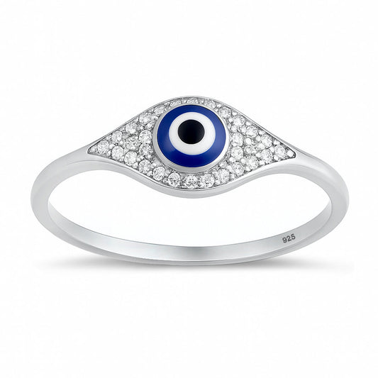 Sterling Silver Mother of Pearl Eye Ring