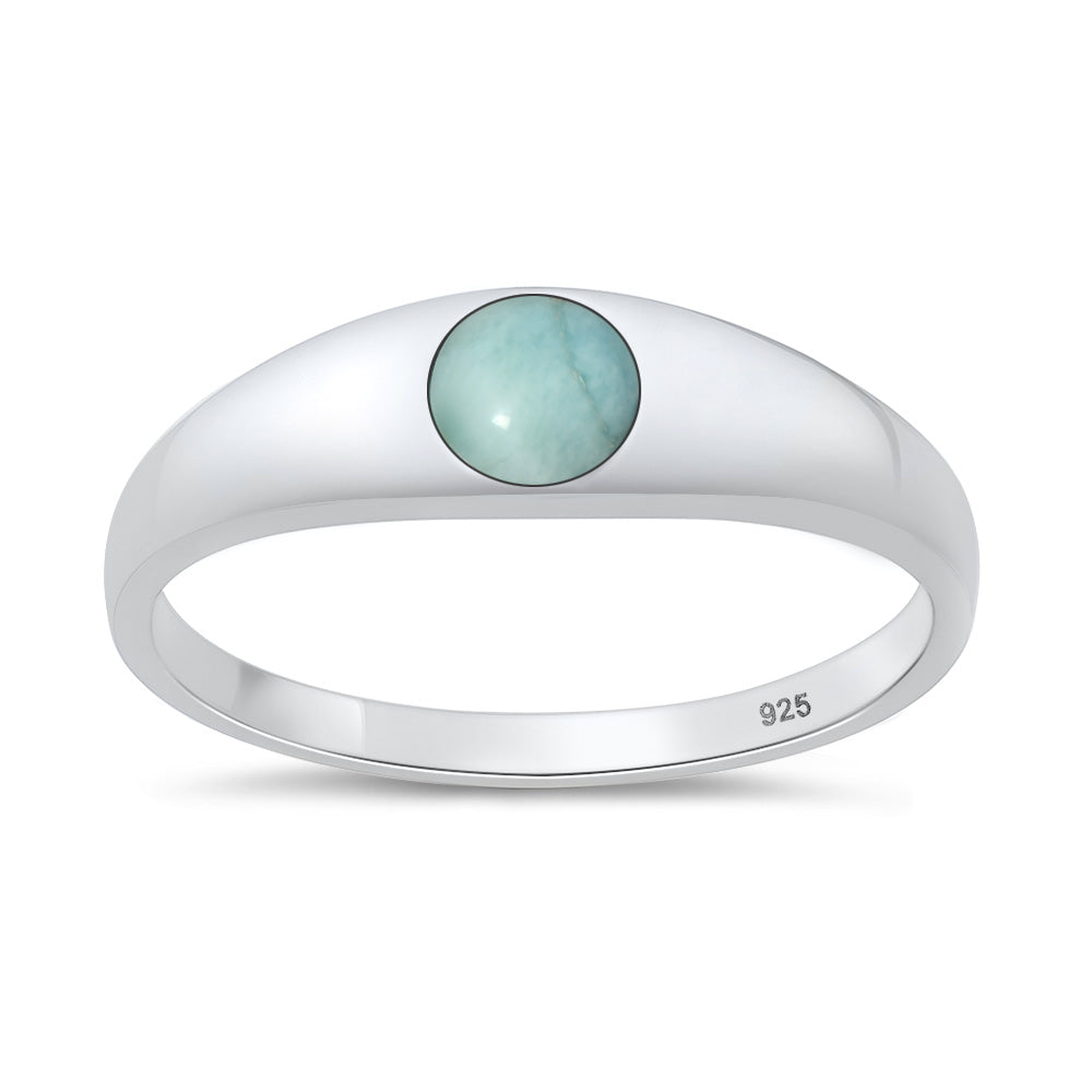 Sterling Silver Larimar Ring