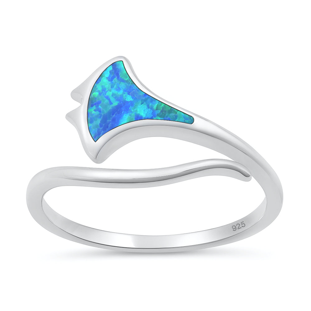 Sterling Silver Manta Ray Ring