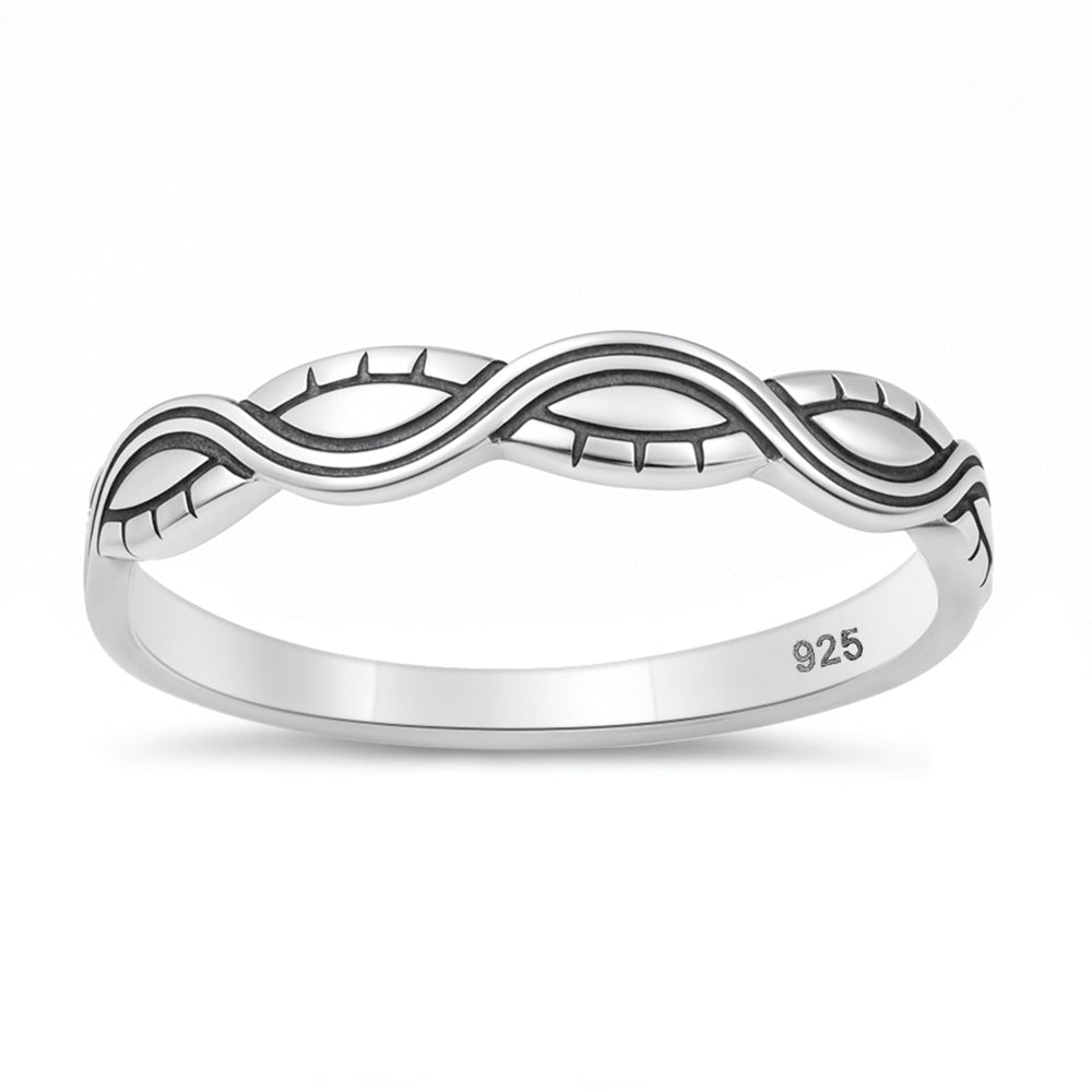 Sterling Silver Wave Knot Ring
