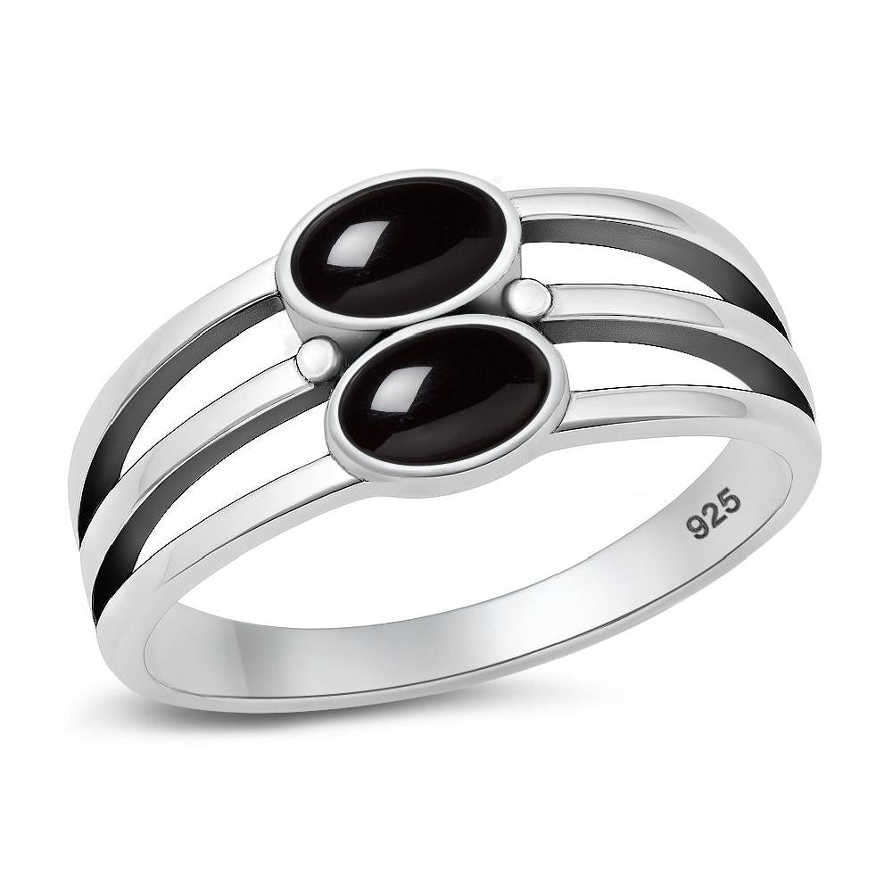 Sterling Silver Agate Ring