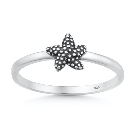 Sterling Silver Starfish Ring