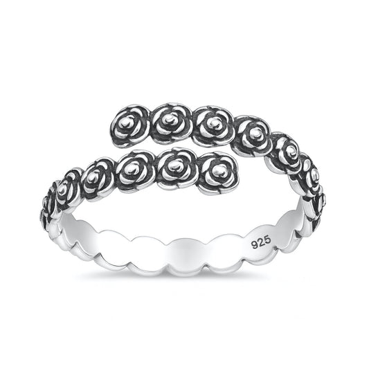 Sterling Silver Rose Ring