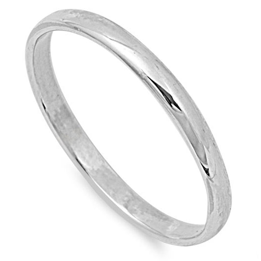 Sterling Silver Wedding 2mm Band Plain Comfort Fit Ring Solid 925