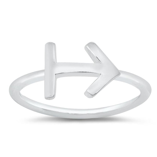 Unique Ring Zodiac Sagittarius .925 Sterling Silver Band Sizes 4-10