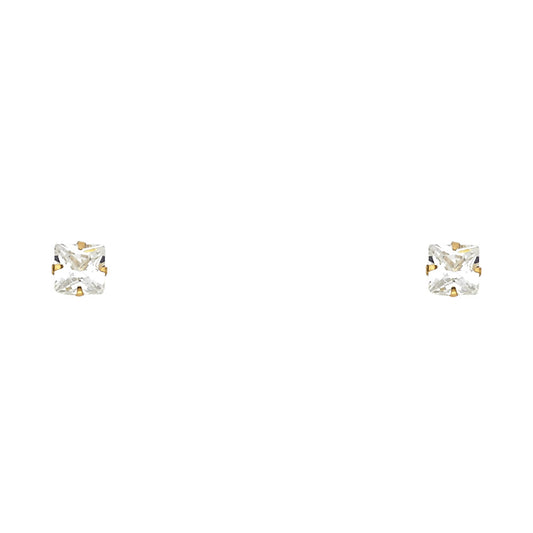 14k Yellow Gold Simple Stud Fashion Minimalist Earrings