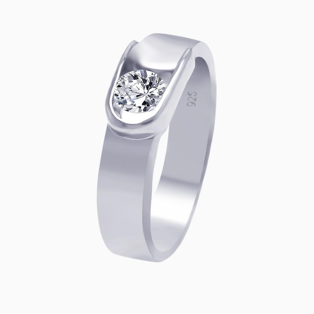 Sterling Silver 925 Rhodium Plated CZ Belt Buckle Ring Unique Band Sizes 5-9