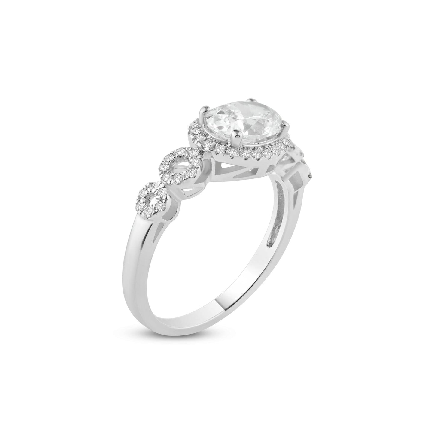 Sterling Silver 925 Rhodium Plated Micro Pave Clear Cluster CZ Ring Sizes 5-9