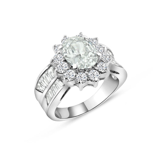 rhodium-plated-silver Ring