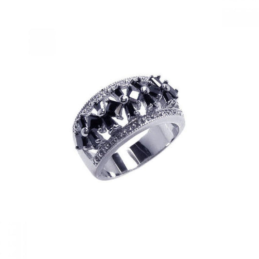 rhodium-plated-silver Ring