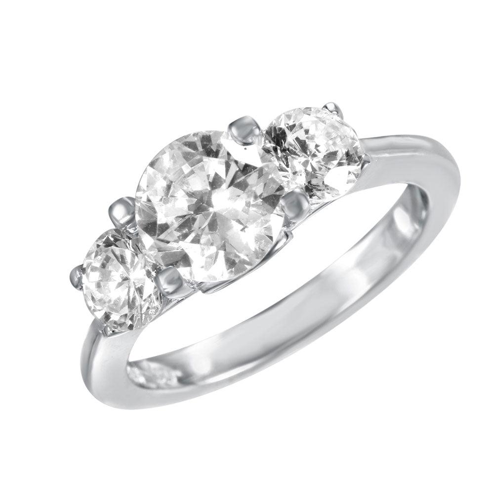 Rhodium Gold Plated Sterling Silver 925 Infinity Clear CZ Ring Band Sizes 5-10