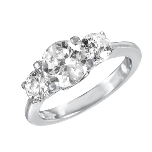 Rhodium Gold Plated Sterling Silver 925 Infinity Clear CZ Ring Band Sizes 5-10