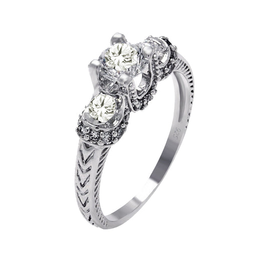 Rhodium Plated Sterling Silver 925 Clear CZ Bridal Ring Band Sizes 5-9