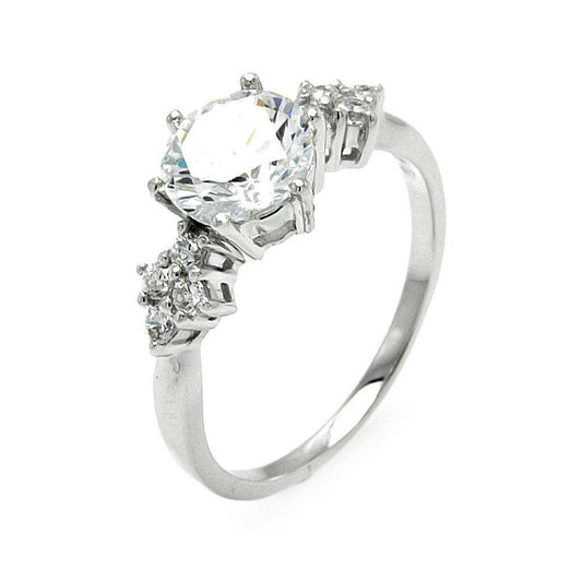 Rhodium Plated Sterling Silver 925 Sides CZ Bridal Ring Band Sizes 5-9