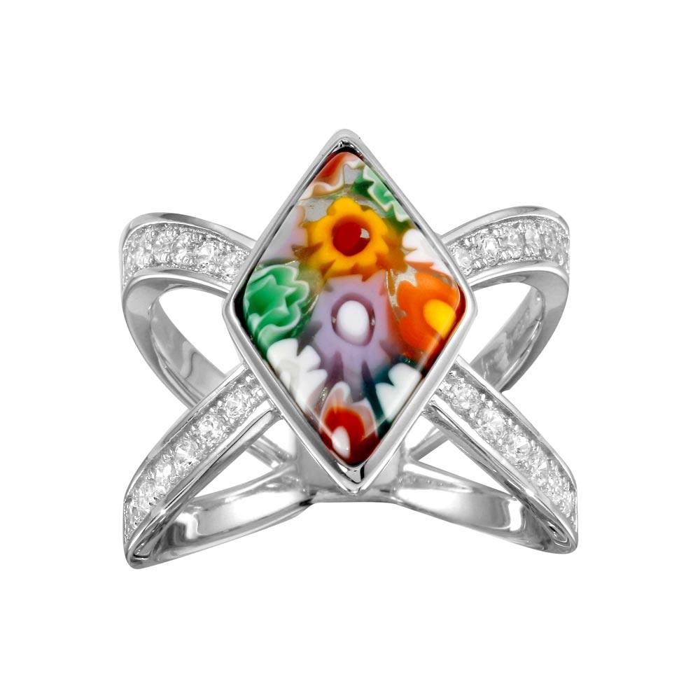 rhodium-plated-silver Ring
