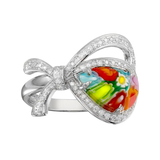 rhodium-plated-silver Ring