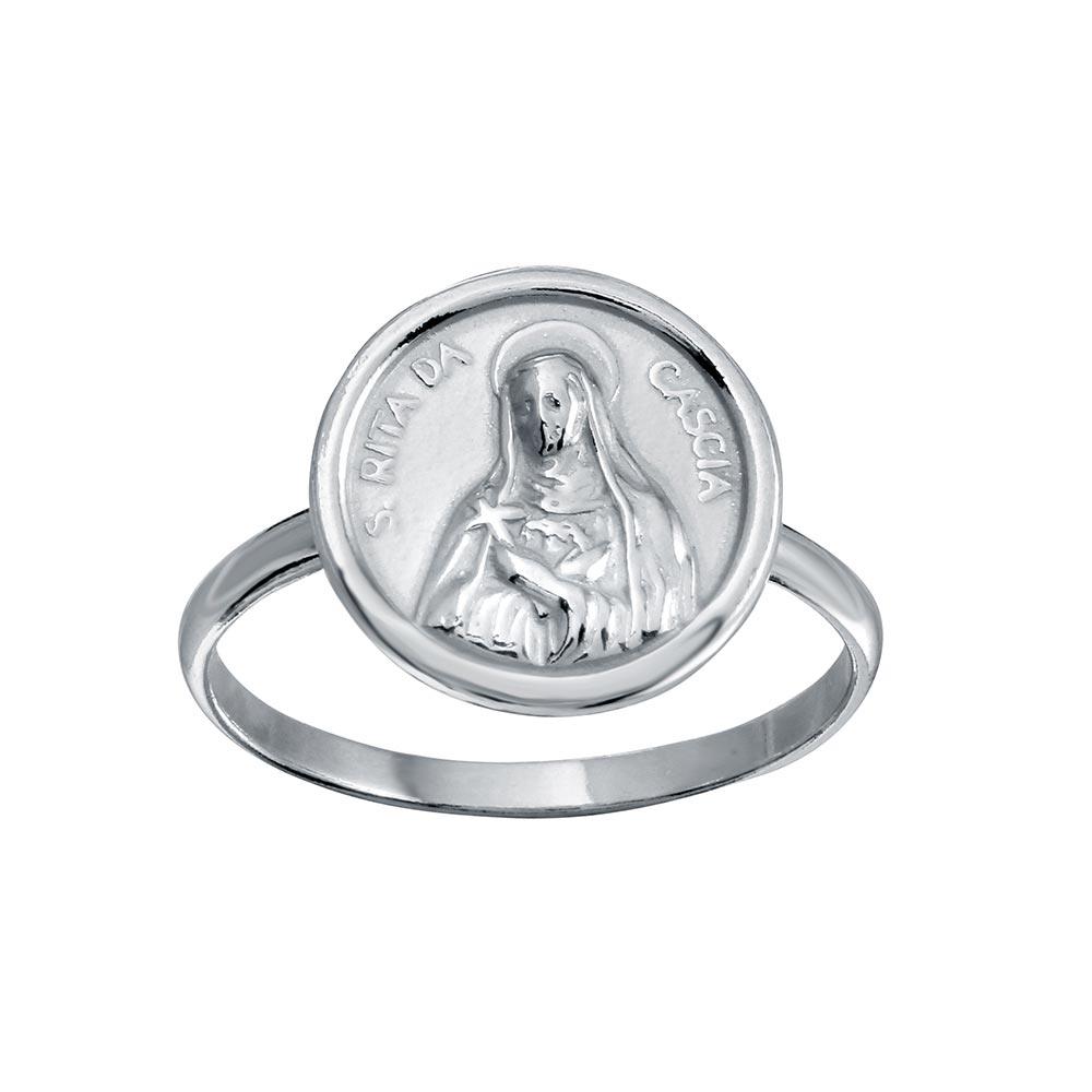 High Polished 925 Sterling Silver Virgin Mother Mary Design Ring Band Sizes 5-9