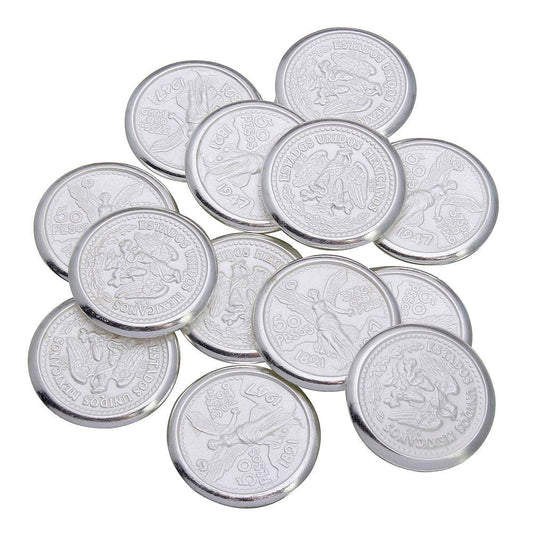 High Polished 925 Sterling Silver Centenario 13 Wedding Coins Arras