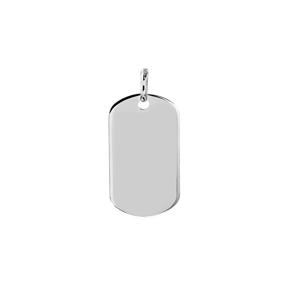 High Polished 925 Sterling Silver Plain Dogtag Engraveable Pendant Charm