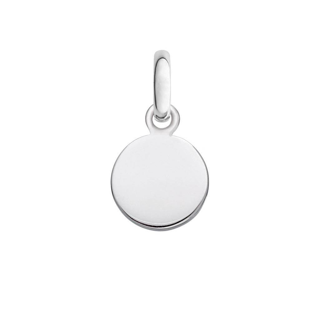 High Polished 925 Sterling Silver Engravable Round Flat Disc Charm Simple 15mm