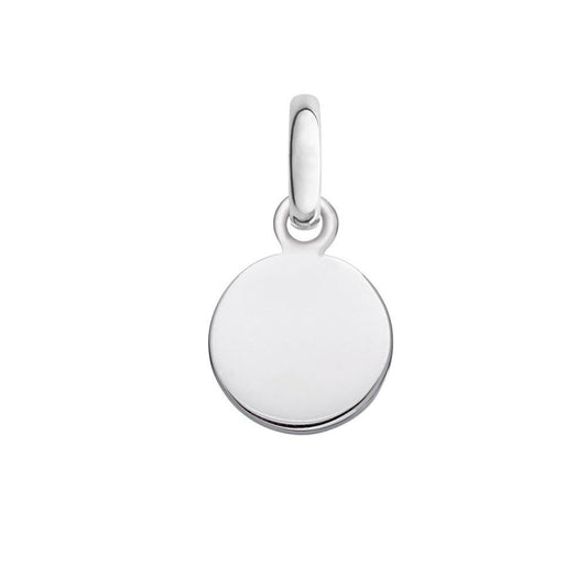High Polished 925 Sterling Silver Engravable Round Flat Disc Charm Simple 15mm