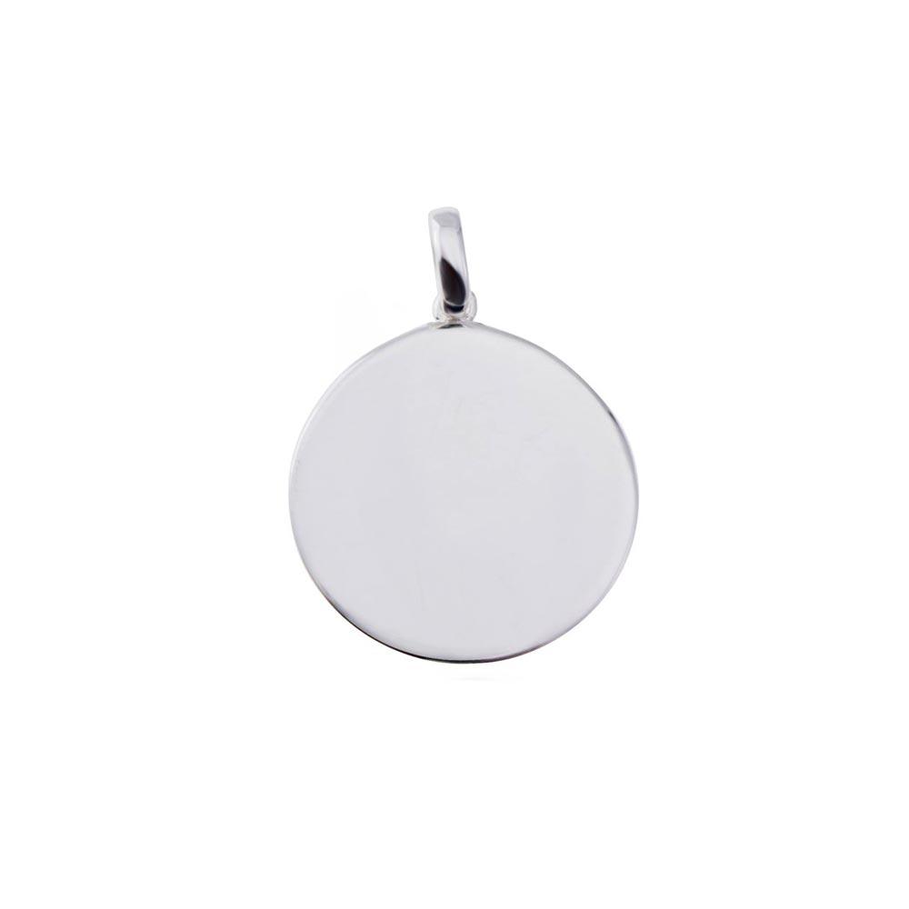 High Polished 925 Sterling Silver Disc Engravable 12mm Charm Blank Pendant