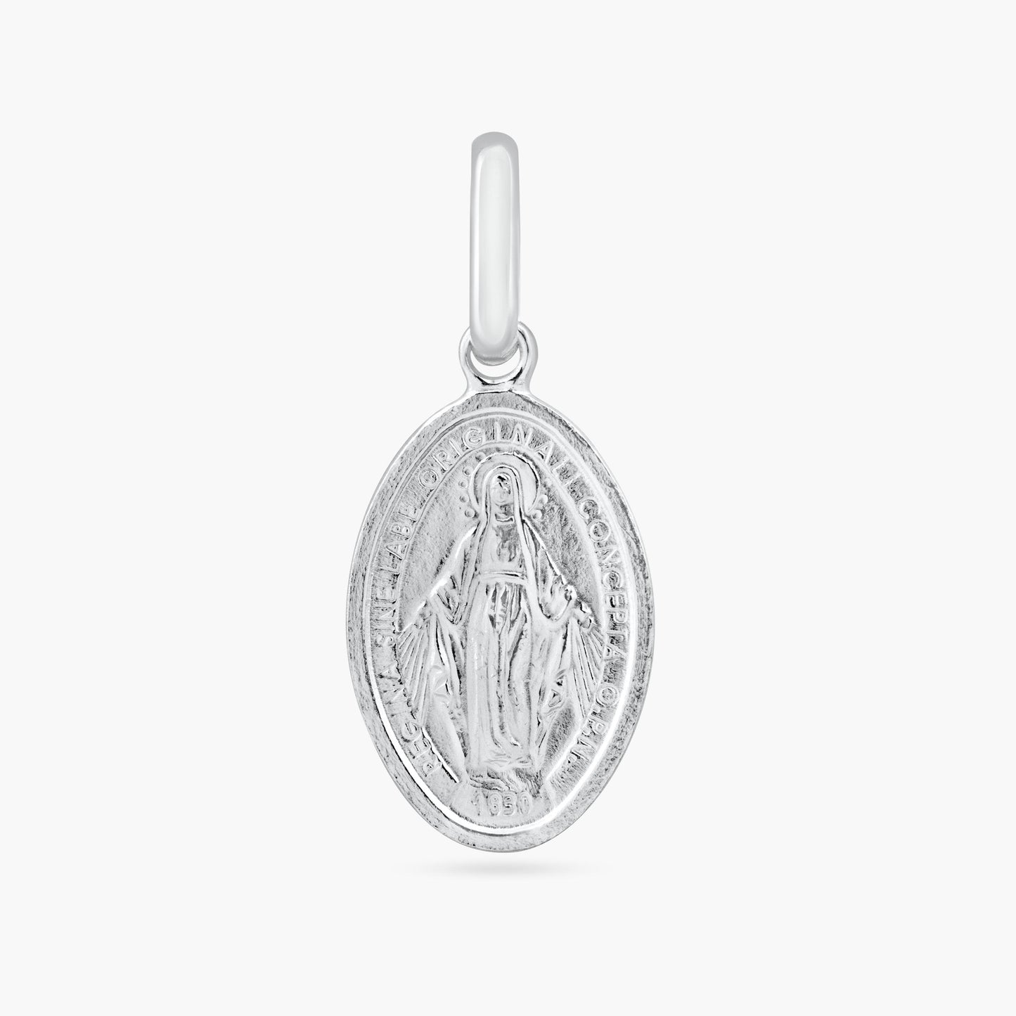 Sterling Silver Our Lady of Grace Regina Sine Labe Originali Concepta Pendant