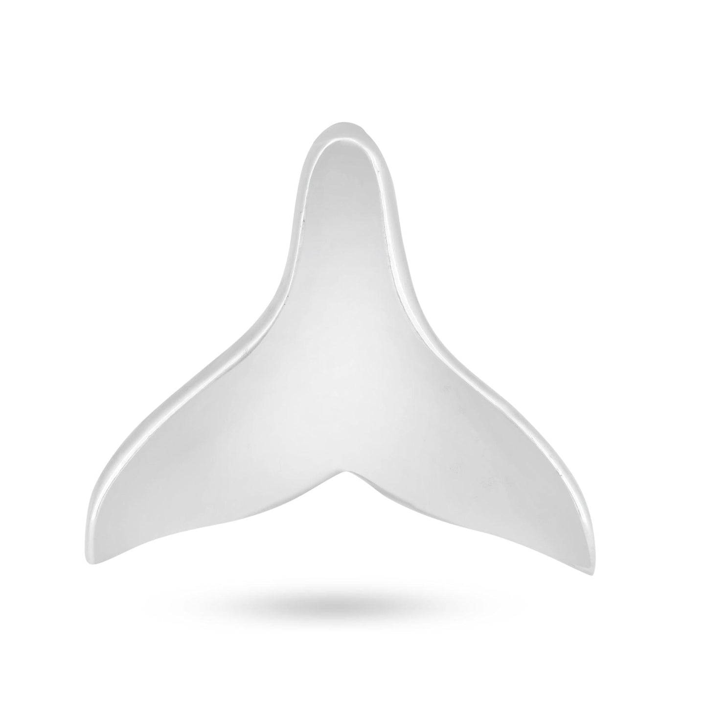 925 Sterling Silver Basic Whale Tail Animal Ocean Nature Life Good Luck Charm