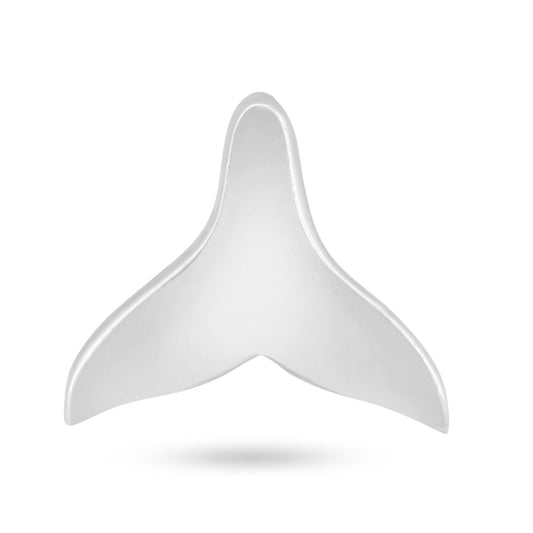 925 Sterling Silver Basic Whale Tail Animal Ocean Nature Life Good Luck Charm