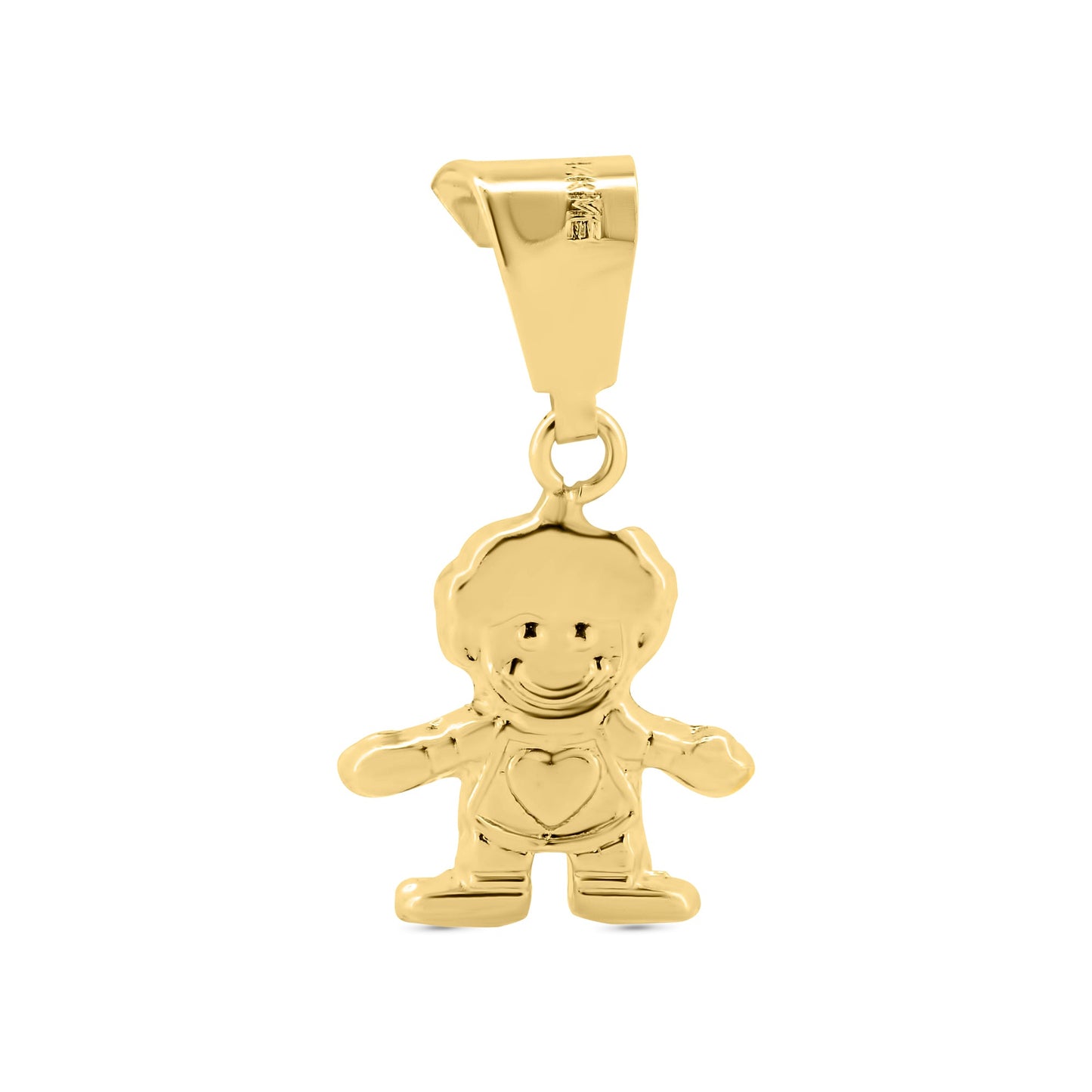 14k Yellow Gold Small Tiny Heart Love Family Person Charm Pendant