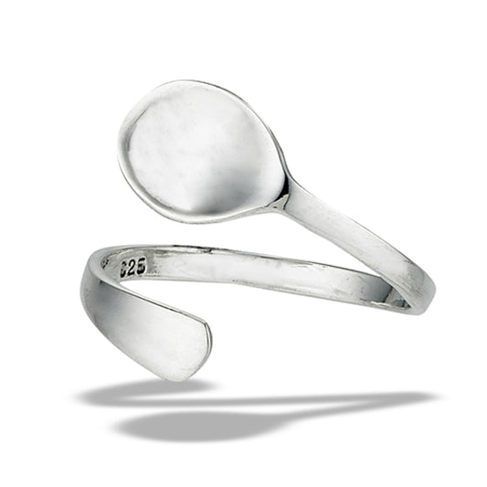 Spoon Wrap Adjustable Ladle Teaspoon Ring .925 Sterling Silver Band Sizes 4-10