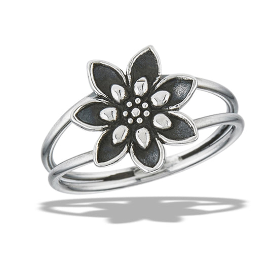 Vintage Classic Lotus Enlightenment Ring .925 Sterling Silver Band Sizes 6-10