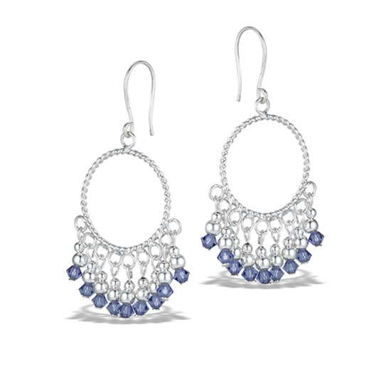 Sterling Silver Elegant Drop Dangle Chandelier Statement Rhinestone Earrings 925