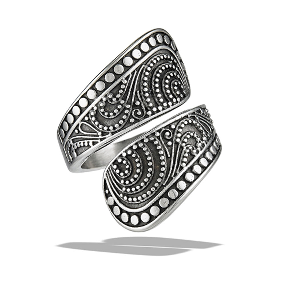 Stainless Steel Bali Spoon Ring